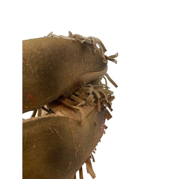 SERAPE Pattern Leather Moccasins - Wind Dancer Moccasin Shoes - Size 6 - Picture 10 of 10